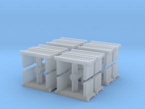 Roller Conveyor (x16) 1/285 in Clear Ultra Fine Detail Plastic
