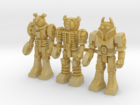 Waruders at Attention, 3 35mm Minis in Tan Fine Detail Plastic
