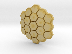 Hexagonal Energy Shield, 5mm grip in Tan Fine Detail Plastic