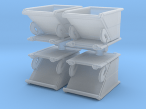 Forklift Dumpster (x4) 1/100 in Clear Ultra Fine Detail Plastic