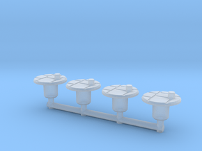 Titan Platforms, Basic, set of 4 in Clear Ultra Fine Detail Plastic