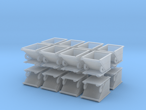 Forklift Dumpster (x16) 1/200 in Clear Ultra Fine Detail Plastic