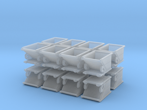 Forklift Dumpster (x16) 1/285 in Clear Ultra Fine Detail Plastic