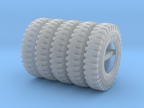1/35 900x16 tire Set101 in Clear Ultra Fine Detail Plastic