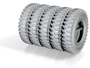 1/24 900x16 tire Set101 in Clear Ultra Fine Detail Plastic