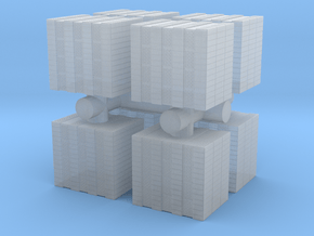 Concrete Bricks Pile (x8) 1/120 in Clear Ultra Fine Detail Plastic