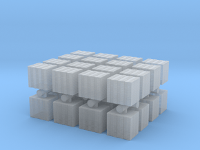 Concrete Bricks Pile (x32) 1/400 in Clear Ultra Fine Detail Plastic