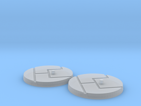 1" Titan Scale Bases (2) in Clear Ultra Fine Detail Plastic