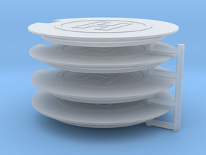 Helipad (x4) 1/500 in Clear Ultra Fine Detail Plastic