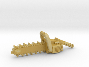 Chainsaw, 1:18 Scale, 3mm grips in Tan Fine Detail Plastic
