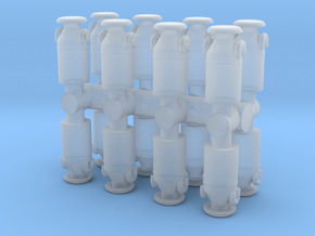 Steel Milk Churn (x16) 1/72 in Clear Ultra Fine Detail Plastic