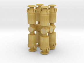 Steel Milk Churn (x8) 1/56 in Tan Fine Detail Plastic