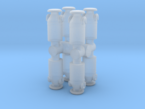 Steel Milk Churn (x8) 1/56 in Clear Ultra Fine Detail Plastic
