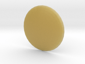 Round Custom Symbol Shield, 3mm in Tan Fine Detail Plastic