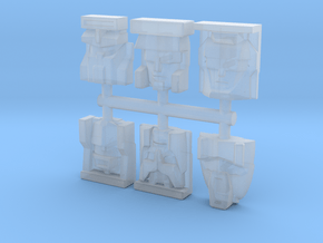 Constructicon Faceplates (Titans Return) in Clear Ultra Fine Detail Plastic