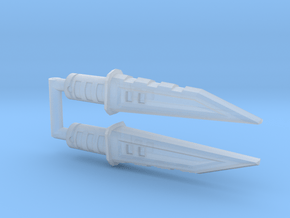 Daggers for PotP Dinobot Slash in Clear Ultra Fine Detail Plastic