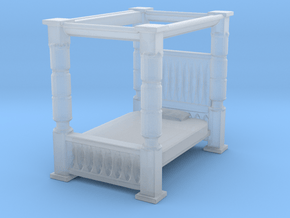 Four Poster Bed 1/100 in Clear Ultra Fine Detail Plastic