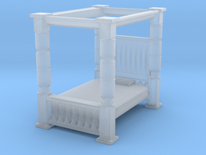 Four Poster Bed 1/87 in Clear Ultra Fine Detail Plastic