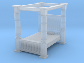 Four Poster Bed 1/24 in Clear Ultra Fine Detail Plastic