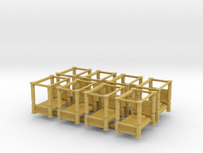 Four Poster Bed (x8) 1/285 in Tan Fine Detail Plastic
