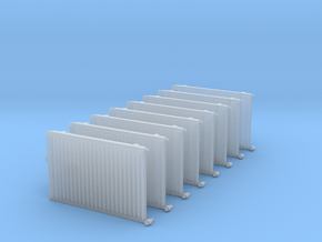 Wall Radiator Heater (x8) 1/72 in Clear Ultra Fine Detail Plastic