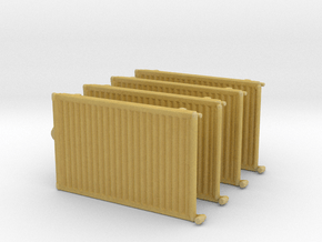 Wall Radiator Heater (x4) 1/56 in Tan Fine Detail Plastic