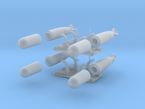 1-48 PT Torpedo Rack TypA Set1 in Clear Ultra Fine Detail Plastic
