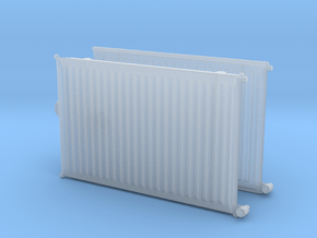 Wall Radiator Heater (x2) 1/43 in Clear Ultra Fine Detail Plastic