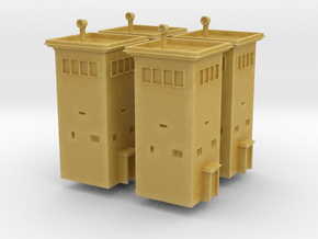 B-Turm 4x4 Watchtower (x4) 1/500 in Tan Fine Detail Plastic
