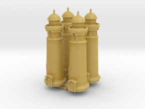 Lighthouse (round) (x4) 1/1000 in Tan Fine Detail Plastic