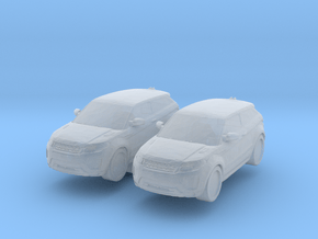 Range Rover Evoque (x2) 1/160 in Clear Ultra Fine Detail Plastic