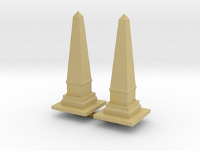 Obelisk Monument (x2) 1/160 in Tan Fine Detail Plastic