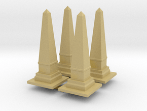 Obelisk Monument (x4) 1/220 in Tan Fine Detail Plastic