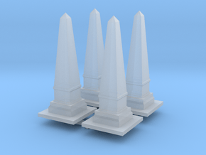 Obelisk Monument (x4) 1/220 in Clear Ultra Fine Detail Plastic