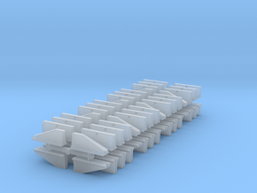 Jersey Barrier short set (x64) 1/500 in Clear Ultra Fine Detail Plastic