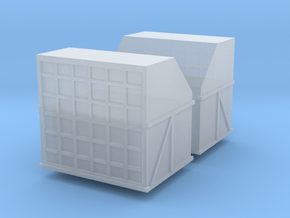 AMX Air Cargo Container (x2) 1/87 in Clear Ultra Fine Detail Plastic