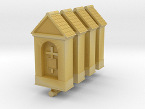 Small Chapel (x4) 1/160 in Tan Fine Detail Plastic
