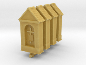Small Chapel (x4) 1/200 in Tan Fine Detail Plastic