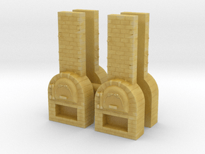 Brick Oven (x4) 1/160 in Tan Fine Detail Plastic