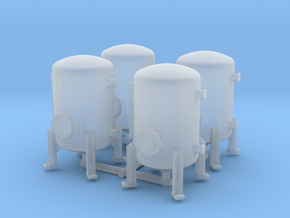 Autoclave Pressure Tank (x4) 1/285 in Clear Ultra Fine Detail Plastic