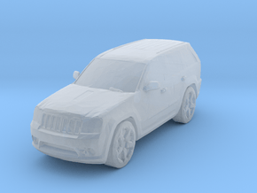Jeep Grand Cherokee 1/64 in Clear Ultra Fine Detail Plastic