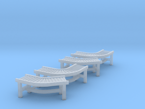 Roller Conveyor 45°-90° (x4) 1/120 in Clear Ultra Fine Detail Plastic