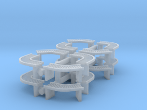 Roller Conveyor 45°-90° (x16) 1/220 in Clear Ultra Fine Detail Plastic
