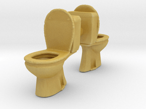 Toilet WC (x2) 1/35 in Tan Fine Detail Plastic