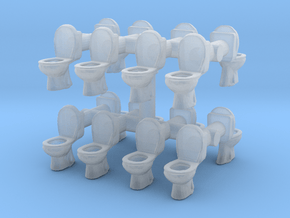 Toilet WC (x16) 1/144 in Clear Ultra Fine Detail Plastic