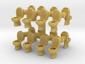 Toilet WC (x16) 1/200 in Tan Fine Detail Plastic