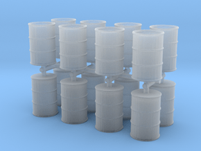 Oil Barrel (open) (x16) 1/100 in Clear Ultra Fine Detail Plastic