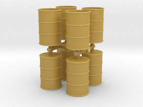 Oil Barrel (open) (x8) 1/76 in Tan Fine Detail Plastic