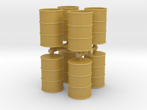 Oil Barrel (open) (x8) 1/72 in Tan Fine Detail Plastic