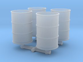 Oil Barrel (open) (x4) 1/56 in Clear Ultra Fine Detail Plastic